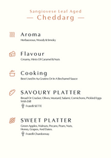 Sangiovese Leaf Aged Cheddarg (150gms)