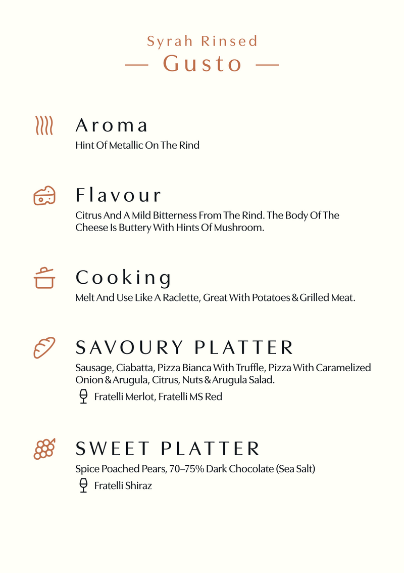 Syrah Rinsed Gusto (150gms)